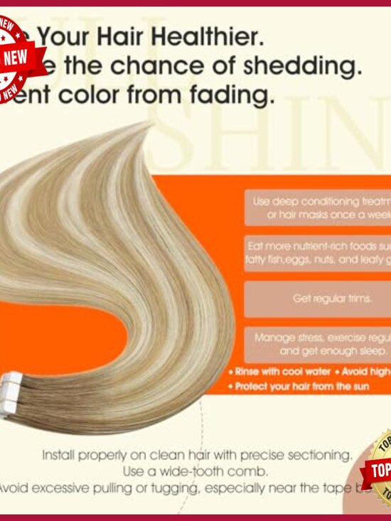 Human Hair Tape-In Extensions 18 Inch Straight Remy 50g 20pcs main image 4